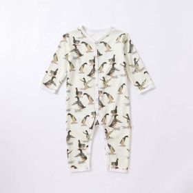 Baby Cartoon Animal Print Pattern Full Button Design Romper (Size/Age: 80 (9-12M))