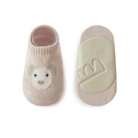 Kids Girl Embroidered Pattern Non-Slip Floor Soft Socks (Size/Age: L (3-5Y))