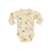 Baby Boy And Girl Flower Pattern Side Belted Design Soft Cotton Onesies