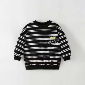 Baby Boy Striped Pattern Cartoon Print Design Pullover Quality Hoodie Outfit (Size/Age: 100 (2-3Y))