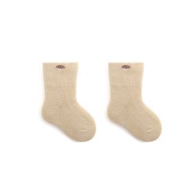 Baby Embroidered Pattern Thickened Warm Mid Tube Socks (Size/Age: S (6-12M))