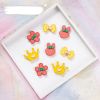 Hair Magic Stickers 4 pairs Computer Embroidered Hair Accessories Bangs Post Sticker Clip-Less Hair Ornaments Sticks to Hair Reusable