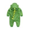 Baby Boy Cartoon Dinosaur Print Pattern Zipper Front Design Quality Romper