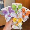 Cute Bows Baby Girls Hair Clips Solid Color Floral Pattern Children Hairpins Korean Korean Kids Hair Accessories