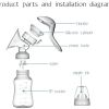 1pc Single Manual Breast Pump; Breast Feeding Pump