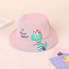 Children's spring, summer and autumn fisherman hat baby cute dinosaur basin hat boy summer big brim sunshade Korean version