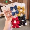 Cute Bows Baby Girls Hair Clips Solid Color Floral Pattern Children Hairpins Korean Korean Kids Hair Accessories