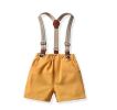 Baby Boys Formal Suit Gentleman Bowtie Romper Suspenders Shorts Wedding Tuxedo Outfit