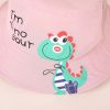 Children's spring, summer and autumn fisherman hat baby cute dinosaur basin hat boy summer big brim sunshade Korean version