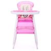 Multipurpose Adjustable Highchair,Children's dining chair for Baby Toddler Dinning Table with Feeding Tray and 5-Point Safety Buckle XH