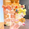 8/9/10Pcs/Set Cartoon Baby Girl Hair Clips Cute Bear Children Hairpins Bowknot Knitted Flower Kids Barretees Baby Hair Accessori