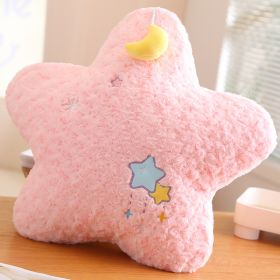 Star Pattern Pillow For Girls Sleeping Moon Plush Toy (Option: Star Pattern Pillow Pink-45cm)