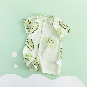 Thin Short Sleeve Newborn Breathable Clothes (Option: Ding Ding Dog Hand Version-73CM)